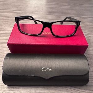 Cartier Black Eyewear with Red Signature Box